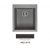 Zlewozmywak Elleci QUADRA 100 Metaltek M78 espresso LMQ10078